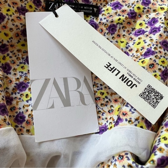 New! Zara strappy floral satin slip dress nwt 809 - Picture 11 of 16